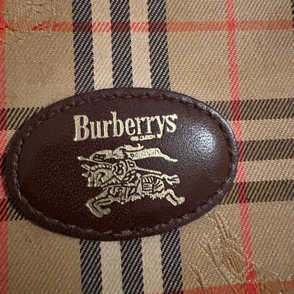 Burberry Vintage Nova Check Zip Pouch in Tan and Brown